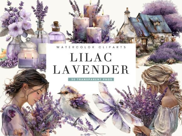 Download Watercolor Lilac Lavender Clipart - Lavender clipart Collection