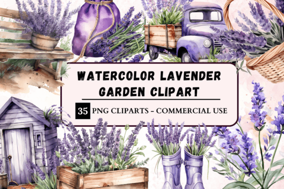 Download Watercolour Lavender Clipart - Lavender clipart Collection