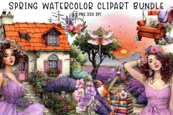 Download Whimsical Spring Lavender Clipart - Lavender clipart Collection