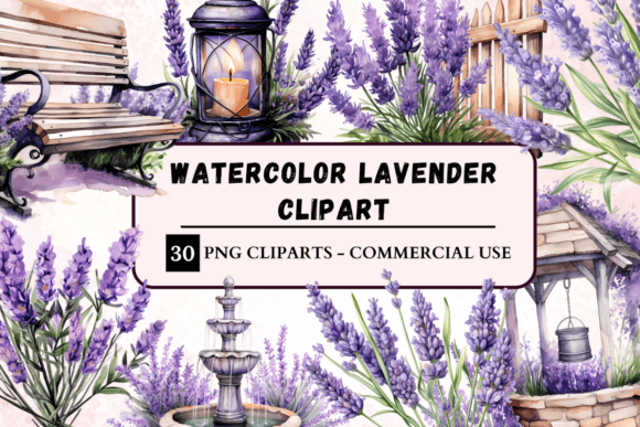 Download Watercolour Lavender Clipart - Lavender clipart Collection
