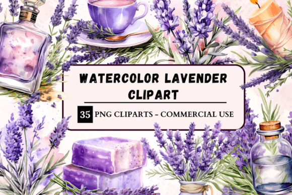 Download Watercolour Lavender Clipart - Lavender clipart Collection