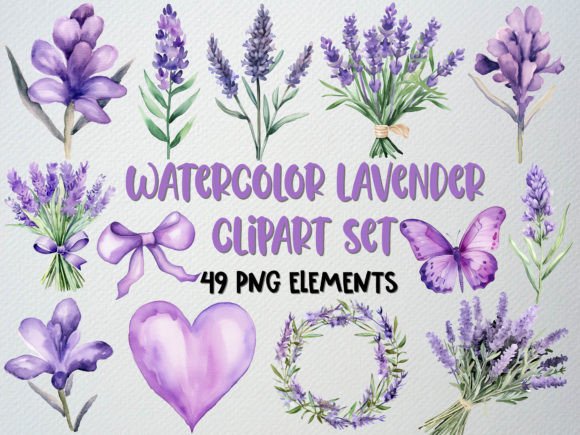 Download Watercolor Lavender Clipart, Floral Png - Lavender clipart Collection