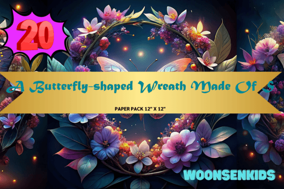 Download Butterfly-shaped Wreath Made of Spring Flowers Watercolor - Spring flowers watercolor Collection
