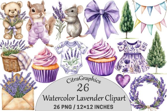 Download Watercolor Lavender Clipart. - Lavender clipart Collection