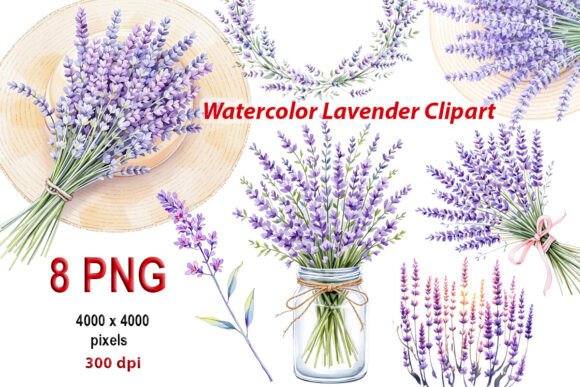Download Watercolor Lavender Clipart, PNG - Lavender clipart Collection