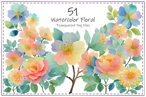 Download Watercolor Floral Clipart Bundle - Floral clipart bundle Collection