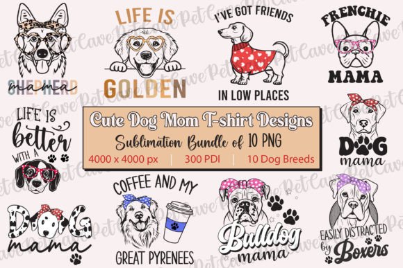Download Cute Dog Mom Sublimation Design Bundle - Premium Resources