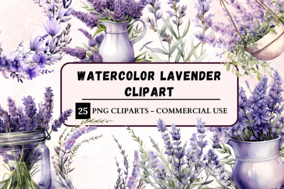 Download Watercolour Lavender Clipart - Lavender clipart Collection