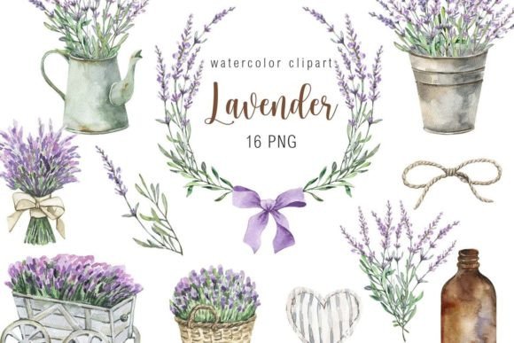 Download Watercolor Lavender Clipart - Lavender clipart Collection